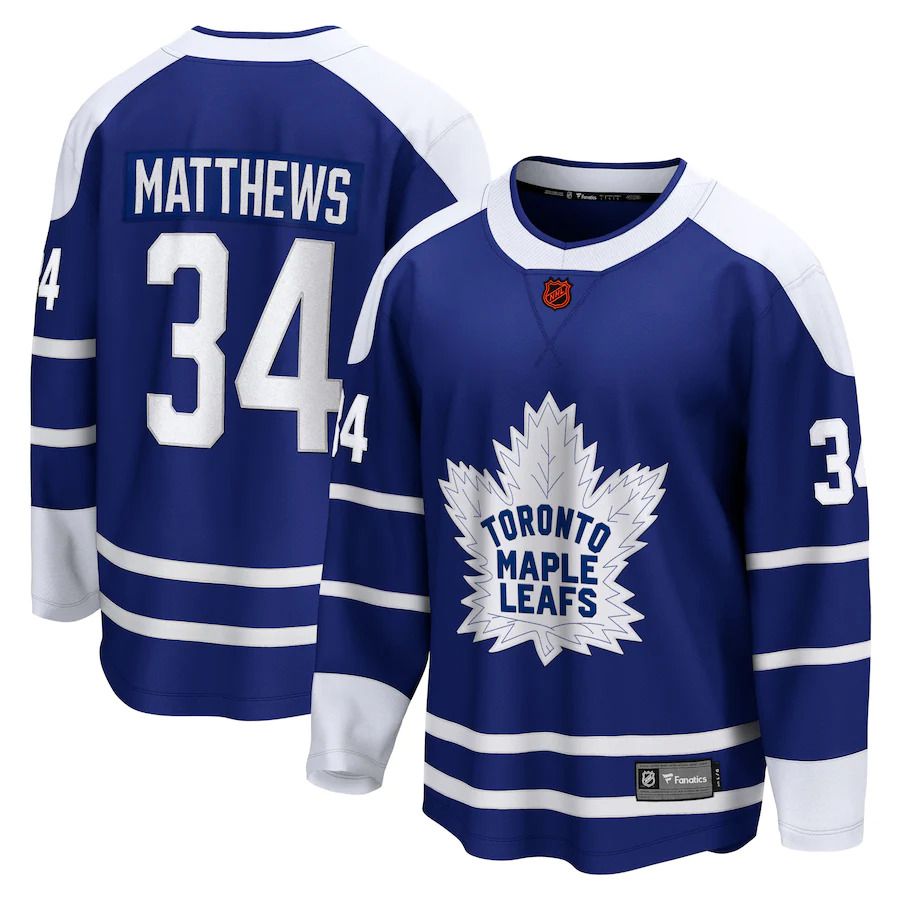 Men Toronto Maple Leafs #34 Auston Matthews Fanatics Branded Royal Special Edition Breakaway Player NHL Jersey